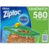 Ziploc sandwich bags with easy open tabs (6 1/2 in X 5 7/8 in)