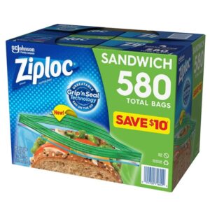 Ziploc sandwich bags with easy open tabs (6 1/2 in X 5 7/8 in) - Image 3