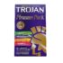 Trojan Pleasure Pack condoms 12 count box front view showing assorted premium styles