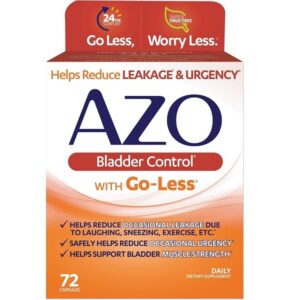 AZO Bladder Control with Go-Less for Urgency & Leakage Relief | 72 & 54 Capsules - Image 2