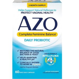 AZO Complete Feminine Balance Daily Probiotics for Women, Clinically Proven to Help Protect Vaginal Health & Urinary Pain Relief Maximum Strength | Fast Relief of UTI Pain, Burning & Urgency - Image 2