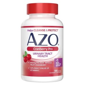 AZO Cranberry Pro, Cranberry Pills for Women & Men, 600mg Pacran, Made with Concentrated Whole Fruit Cranberry Powder to Help Cleanse and Protect The Urinary Tract, Sugar Free, Non-GMO, 100 Softgels - Image 1
