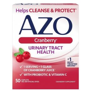 AZO Cranberry Urinary Tract Health Supplement, 1 Serving = 1 Glass of Cranberry Juice, Sugar Free Cranberry Pills, 50 Count - Image 1