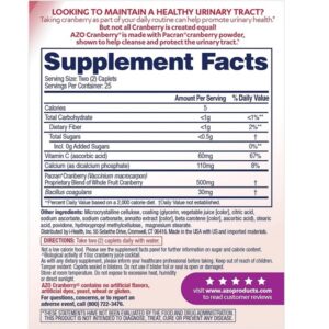 AZO Cranberry Urinary Tract Health Supplement, 1 Serving = 1 Glass of Cranberry Juice, Sugar Free Cranberry Pills, 50 Count - Image 2