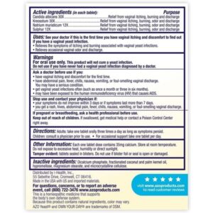 AZO Urinary Pain Relief Maximum Strength (24 Count) Fast Relief of UTI Pain, Burning & Urgency Yeast Plus Dual Relief Tablets, Yeast Infection & Vaginal Symptom Relief, 60 Count - Image 5