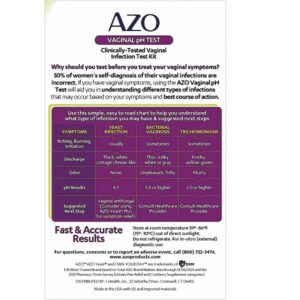 AZO Urinary Tract Infection (UTI) Test Strips (3 Count) + AZO Vaginal pH Test Kit (2 Count) Fast & Accurate Results, from The #1 Most Trusted Brand - Image 3