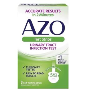 AZO Urinary Tract Infection (UTI) Test Strips, Accurate Results in 2 Minutes, FSA/HSA Eligible, Clinically Tested, Easy to Read Results, Clean Grip Handle, from The #1 Most Trusted Brand, 3 Count - Image 1
