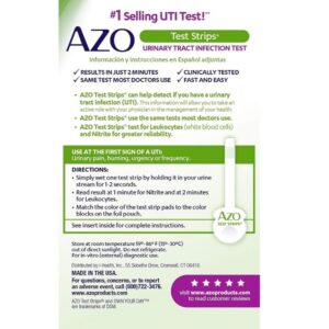 AZO Urinary Tract Infection (UTI) Test Strips, Accurate Results in 2 Minutes, FSA/HSA Eligible, Clinically Tested, Easy to Read Results, Clean Grip Handle, from The #1 Most Trusted Brand, 3 Count - Image 2