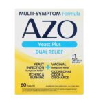 AZO Yeast Plus Dual Relief Tablets, Yeast Infection and Vaginal Symptom Relief, Relieves Itching & Burning, 60 Count (Pack of 2) - Image 2