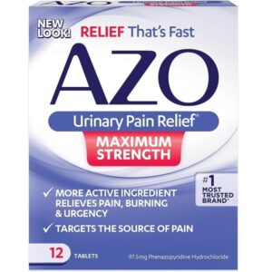 Azo Urinary Pain Relief Max Strength 12 Count Tablets - Image 1