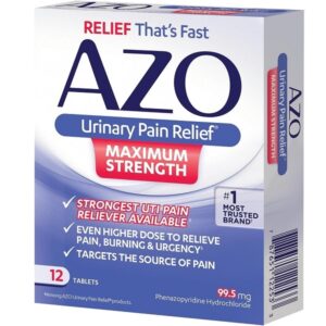 Azo Urinary Pain Relief Max Strength 12 Count Tablets - Image 2