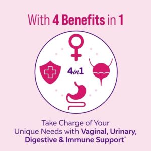 Culturelle 4-in-1 Probiotics for Women, Daily Probiotic & Prebiotic Supplement to Support Vaginal Health, Digestive Health, Immune Health, Occasional Diarrhea, Gas & Bloating Relief, Non-GMO, 30 Count - Image 4