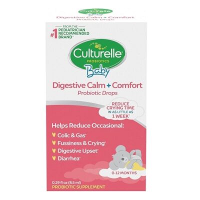 Culturelle Baby Digestive Calm & Comfort Probiotic (Age 0-12 Mos) 8.5Ml, Helps Periodic Colic, Gas, Fussiness, Crying & Digestive Upset In Infants & Newborns, Vegan Non-Gmo Gluten-Free, 1 Mos. Supply