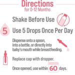 Culturelle Baby Digestive Calm & Comfort Probiotic (Age 0-12 Mos) 8.5Ml, Helps Periodic Colic, Gas, Fussiness, Crying & Digestive Upset In Infants & Newborns, Vegan Non-Gmo Gluten-Free, 1 Mos. Supply - Image 4