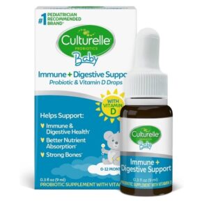Culturelle Baby Probiotic Drops + Vitamin D, Immune & Digestive Health Support for Babies, Infants & Newborns 0-12 Months, 30 Day Supply, Gluten Free & Non-GMO, 9ml - Image 1