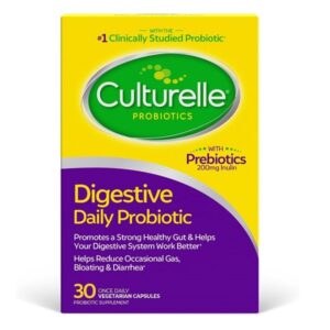 Culturelle Daily Probiotic Capsules For Men & Women, Most Clinically Studied Probiotic Strain, Digestive & Gut Health, Supports Occasional Diarrhea, Gas & Bloating, 1 Month Supply, 30 CT - Image 1