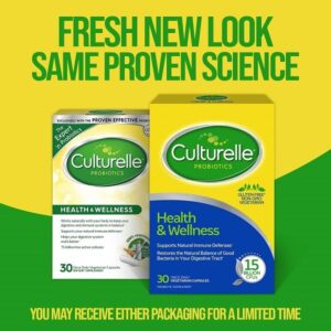 Culturelle Health & Wellness Daily Probiotic for Women & Men - 30 Count - 15 Billion CFUs & A Proven-Effective Probiotic Strain Support your Immune System- Gluten Free, Soy Free, Non-GMO - Image 2