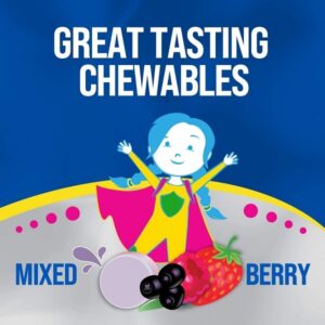 Culturelle Immune Defense Probiotic with Vitamin C, Vitamin D and Zinc + Elderberry, Non-GMO, 4-in-1 Immune Support for Kids Ages 3+*, Mixed Berry Chewables, 30 Count - Image 6