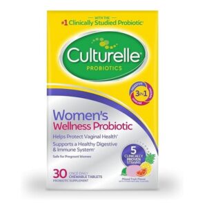 Culturelle Women’s Wellness, Daily Chewable Probiotics for Women - Supports Digestive, Vaginal and Immune Health, Occasional Diarrhea, Gas & Bloating - Non-GMO - 30 Count - Image 1