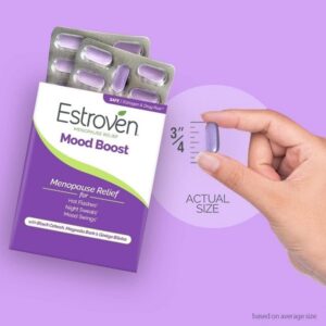 Estroven Mood Boost For Menopause Relief - 30 Ct. - Clinically Proven Ingredients That Help Manage Mood Swings, Night Sweats & Hot Flash Relief - Drug-Free and Gluten-Free - Image 3