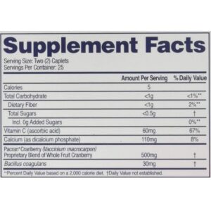 AZO All Natural Concentrated Cranberry Tablets, 50 Count - Image 2