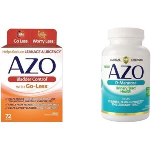 AZO Bladder Control with Go-Less Daily Supplement & D Mannose Urinary Tract Health, Cleanse, Flush & Protect The Urinary Tract - Image 1