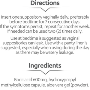 AZO Boric Acid Vaginal Suppositories (30 Count) + Complete Feminine Balance Daily Probiotics for Women (30 Count) - Image 3