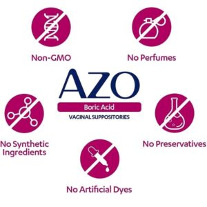AZO Boric Acid Vaginal Suppositories, 30 Count Dual Protection, 30 Count, Urinary + Vaginal Support - Image 2