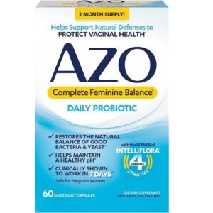 AZO Complete Feminine Balance Daily Probiotics for Women, Clinically Proven to Help Protect Vaginal Health & Dual Protection | Urinary + Vaginal Support* | Prebiotic Plus Clinically - Image 2