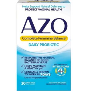AZO Complete Feminine Balance Daily Probiotics for Women & Cranberry Urinary Tract Health Supplement, 1 Serving = 1 Glass of Cranberry Juice, Sugar Free Cranberry Pills, Non-GMO 100 Softgels - Image 2