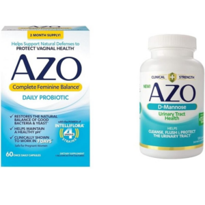 AZO Complete Feminine Balance Daily Probiotics for Women & D Mannose Urinary Tract Health, Cleanse, Flush & Protect The Urinary Tract - Image 1