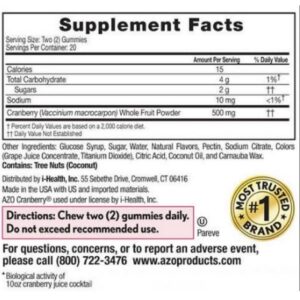 AZO Cranberry Gummies Urinary Tract Health, Mixed Berry 40 ea (Pack of 5) - Image 2