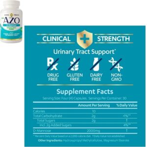 AZO Cranberry Pro Softgels (100 Count) +Urinary Tract Infection (UTI) Test Strips (3 Count) + D-Mannose for Urinary Tract Health (120 Count) - Image 5