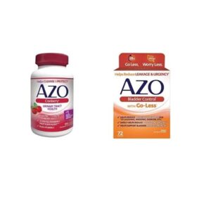 AZO Cranberry Urinary Tract Health Dietary Supplement (100 Count) + Bladder Control with Go-Less Daily Supplement (72 Count) - Image 1