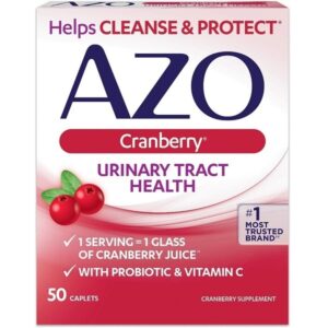AZO Cranberry Urinary Tract Health Dietary Supplement Caplets - 50 Ct., Pack of 6 - Image 1