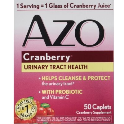 AZO Cranberry for Healthy Urinary Tract with Immune Boosting Probiotic & Vitamin C - 50 Tab (Packaging May Vary)