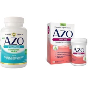 AZO D Mannose Urinary Tract Health 120 Count Boric Acid Vaginal Suppositories 30 Count - Image 1