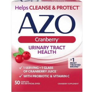 AZO Dual Protection Urinary + Vaginal Probiotic 30 Count Cranberry Urinary Health 50 Count - Image 1