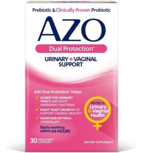 AZO Dual Protection Urinary Vaginal Support Probiotic Plus Urinary Tract Health Cranberry Gummies, 72 Count - Image 2