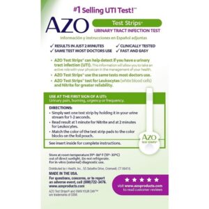 AZO Urinary Tract Health Gummies & UTI Test Strips, Helps Cleanse & Protect, Accurate UTI Results in 2 Minutes, 72 Gummies & 3 Count Strips - Image 5