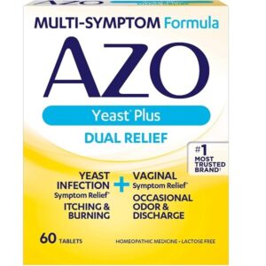 AZO Urinary Tract Infection Test Strip + Vaginal pH Test Kit + Yeast Infection & Vaginal Symptom Relief Tablets, 60 Count - Image 5