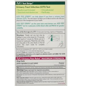 AZO Urinary Tract Infection Test Strips, 3-Count Boxes (Pack of 2)(Packaging may vary) - Image 2