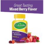 Culturelle Daily Probiotic Gummies for Women & Men, Berry Flavor, 52 Count, Naturally-Sourced Daily Probiotic + Prebiotic for Digestive Health, Non-GMO & Vegan - Image 5