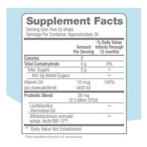 Culturelle Immune Defense Probiotic with Vitamin C, Vitamin D and Zinc + Elderberry & Baby Immune & Digestive Support Probiotic + Vitamin D Drops, Helps Support Immune - Image 6
