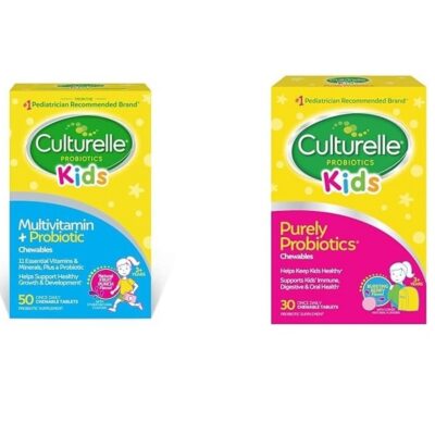 Culturelle Kids Complete Chewable Multivitamin + Probiotic for Kids & Kids Chewable Daily Probiotic for Kids