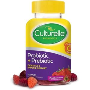 Culturelle Probiotic Gummies Bundle – Daily Probiotic Gummies for Men and Women + Daily Probiotic Gummies for Kids with Prebiotics and Vitamin C Boost, Digestive + Immune Support, Gluten Free