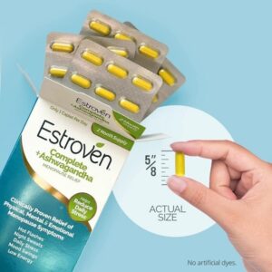 Estroven Complete + Ashwagandha Multi-Symptom Menopause Supplement for Women - 60 Ct. - Clinically Proven Ingredients Provide Menopause Relief & Night Sweats + Hot Flash Relief* - Drug-Free & Non-GMO - Image 3