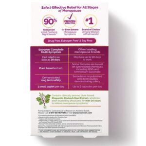 Estroven Complete Multi-Symptom Menopause Supplement for Women, 28 Ct., Clinically Proven Ingredient Provide Menopause Relief & Night Sweats & Hot Flash Relief, Drug-Free & Non-GMO - Image 2