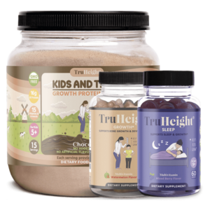 TruHeight Kit | Protein + Sleep + Growth | Chocolate Milk Flavored Whey Protein (Milk-Based) Watermelon Gummy | Sleep Gummy - Image 1