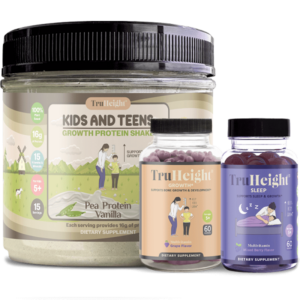 TruHeight Kit Protein + Sleep + Growth Vanilla Ice Cream Flavored Plant-Based Grape Gummy | Sleep Gummy - Image 1